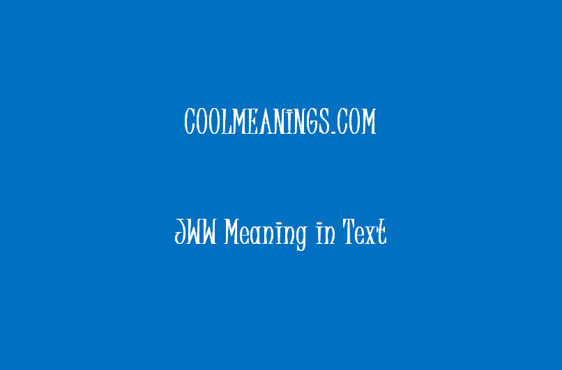 jww meaning in text